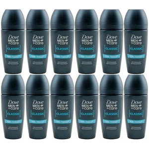 Dove Men Deo Roll On Classic 12 X 50ml 48H Protection Anti-perspirant Deodorant - Picture 1 of 2
