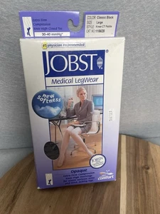 Damen Jobst Kompressionsstrümpfe 30-40 Classic schwarz extra fest Größe L Knie CT - Bild 1 von 6