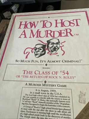 Vintage '86 Game HOW TO HOST A MURDER Class Of 54 Role Play Party Vincent Price - Image 1 of 4