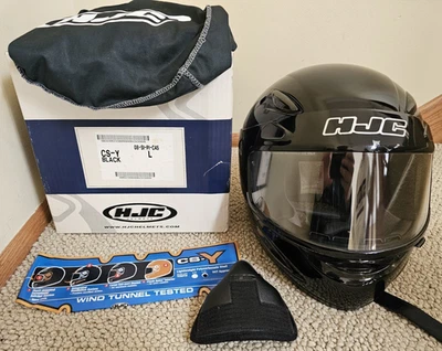 Casco de moto de nieve HJC CS-Y juvenil L/XL negro cara completa con caja de respiración y visera DOT Foto 1 de 4