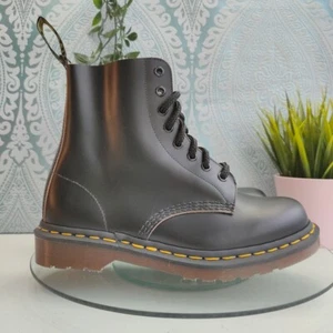 DR MARTENS VINTAGE 1460 STIEFEL. UK GR 6. SCHWARZES QUILON LEDER - Bild 1 von 13