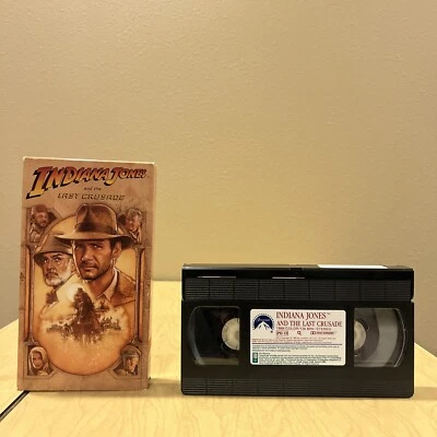 Indiana Jones and the Last Crusade (VHS, 1990) Free Shipping!! - Image 1 of 4