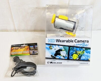NEW Midland HD Wearable Camera w/ Submersible Case + XTC Handlebar Mount - Image 1 of 2