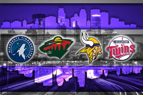 Minnesota Sports Poster, Minnesota Vikings Twins Wild Print Free Shipping Us Cover