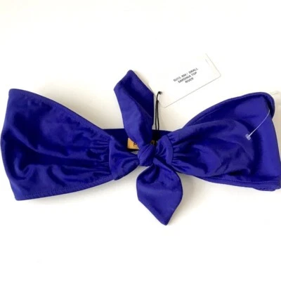 Rachel Pally cobalt bandeau bow bikini top sz S NWT Foto 1 de 4