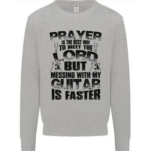 Funny Guitar Slogan Mens Sweatshirt Jumper - Picture 1 of 27