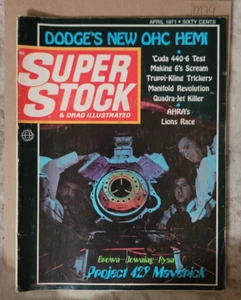 BACK ISSUE SUPER STOCK & DRAG ILLUSTRATED APRIL 1971, 440 6 PACK CUDA (JM79 - Picture 1 of 2