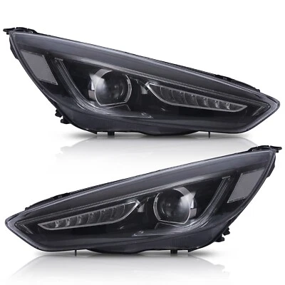 Faros LED con giro secuencial DRL doble haz + bombillas LED H7 para Ford Focus 15-18 Foto 1 de 4