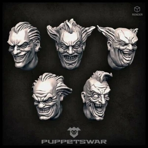 Puppets War Mad Clowns heads New - Picture 1 of 1