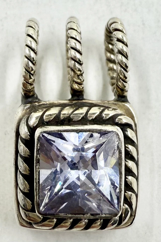 PINGENTE CHARME BORDA CORDA AMETISTA ESTERLINA 925 LORI BONN (T435) - Imagem 1 de 4