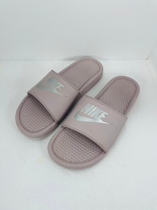 mauve benassi slide sandals
