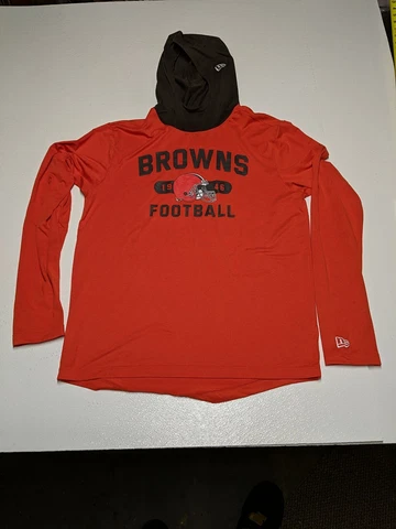 Cleveland Browns Hoodie Mens Medium New Era Brown Combine Authentic Edition Cover