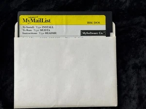 Advanced MyMailList for IBM/DOS MySoftware 5.25 Media - Picture 1 of 1