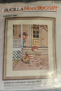 Bucilla Needlecraft Stitchery Kit "Harvest Time" #2562 14" x 18" Sealed - Picture 1 of 4