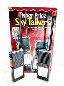 Vintage 1980s Fisher Price Sky Talkers Walkie Talkie Radios TESTED!! - Picture 1 of 10
