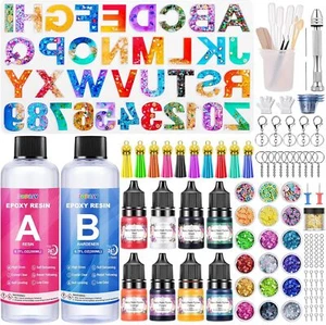 Epoxidharz Sets für Anfänger - 192 Stück Buchstaben Zahlen Resin Formen Silikon - Bild 1 von 1