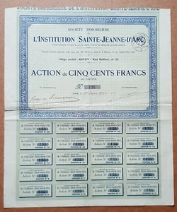 Dépt 76 - Rouen 22 Rue Beffroy - Rare Ecole Institution Ste Jeanne d'Arc de 1932 - Bild 1 von 1