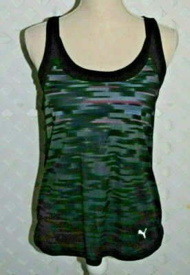 Camiseta sin mangas PUMA para mujer estilo de vida deportivo NEGRA multicolor con sujetador deportivo incorporado M Foto 1 de 4