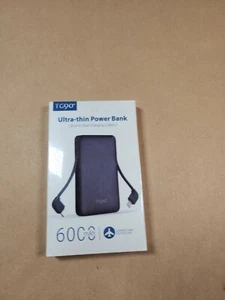 TG90 Ultra Thin Portable Charger Bank 6000mAh External Battery Packs Black  - Picture 1 of 5