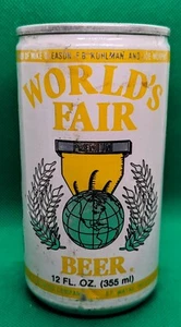 WORLDS FAIR Premium Pull Tab Beer Can Aluminum Yellow VTG RARE FREE SHIPPING! - Picture 1 of 6