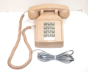 Vintage Beige Premier Telecom Desk Telephone Model 2500 Push Button Phone - Picture 1 of 5