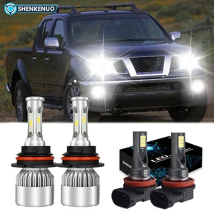 For Nissan Frontier 2005-2018 4X High/Low Beam LED Headlight Fog Light Bulbs Kit - Picture 1 of 12