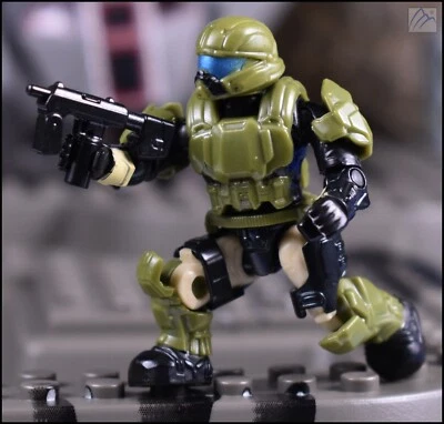 MINIFIGURA PILOTO HALO CONSTRUX MEGA BLOKS VERDE UNSC CNG71 BUITRE CAÑONERA Foto 1 de 4