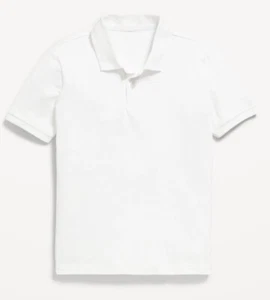 Lot of 5 Old Navy School Uniform Boys Plique Polo White Color Short Sleeves - Picture 1 of 4