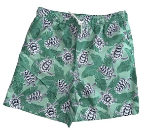 Janie And Jack Boys Size 14 Swim Trunks Green Sea Turtles JJ 23 New - Picture 1 of 7