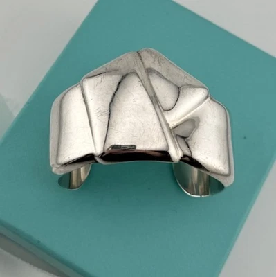 Tiffany & Co. 1978 Brazalete Brazalete Plegable Brazalete Elsa Peretti Plata de Ley 62g Foto 1 de 4