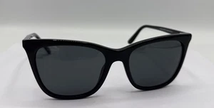 Chaps Shiny Black Cat Eye Sunglasses CP5012 5001/87 54-18-145 NEW - Picture 1 of 8