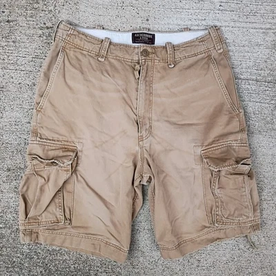 Vintage Y2K Abercrombie & Fitch Baggy Khaki Cargo Shorts Size 31 Inseam 11" - Image 1 of 4
