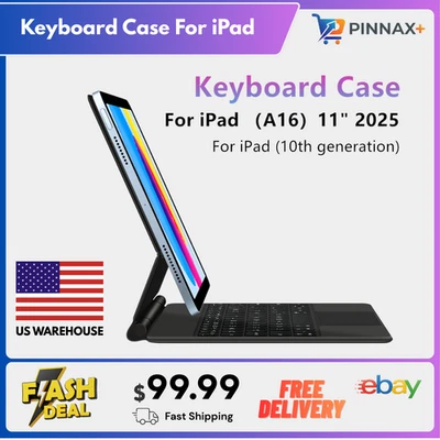 Magnetic Keyboard Case for iPad 11" A16 2025 Backlit Smart Folio - Image 1 of 4