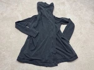 Lululemon Jacket Womens 6 Gray Belle Coat Snap Button Stretch Cowl Neck - Picture 1 of 15