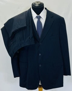 Traje de negocios a rayas MARTIN GREENFIELD para hombre ropa a medida a mano talla 48 R - Imagen 1 de 9