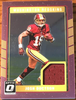 2016 Donruss Optic Rookie Threads PINK Josh Doctson DRT-JD Washington Redskins - Image 1 of 2