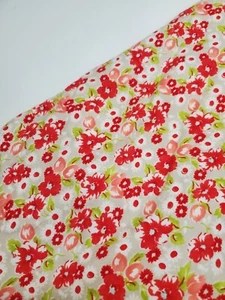 Bonnie & Camille Fabric Little Ruby Moda Flannel Retro Floral Quilt FAT QUARTER - Picture 1 of 1