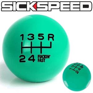 MINT GREEN FING FAST SHIFT KNOB 6 SPEED SHORT THROW SELECTOR FOR 9/16x18 K34 - Bild 1 von 1