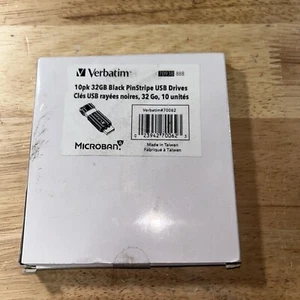 Unidad flash Verbatim PinStripe 32 GB USB 2.0 70062 paquete de 10 - Imagen 1 de 3