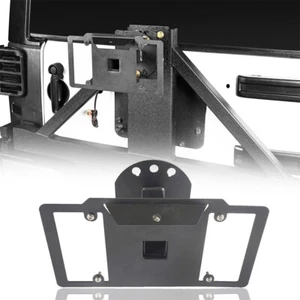 Rear Spare Tire License Plate Relocation Mount for For Jeep Wrangler TJ JK 97-18 - Picture 1 of 12