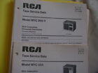 1973 RCA Folder of Service Data File Sheets Tape Series 