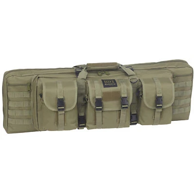 Estuche para Rifle Doble Táctico Bulldog 37" Duradero Acolchado Almacenamiento Nylon Verde Foto 1 de 2
