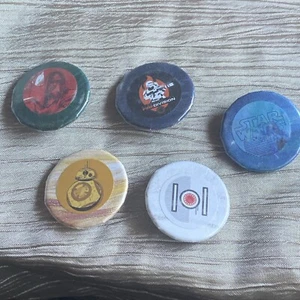 Pin back Button OOAK Star Wars, 1-1/4”, 5 Button Assortment, Lot # 7 - Picture 1 of 8