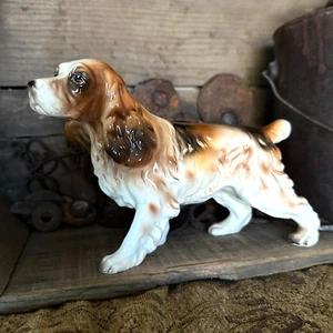 Vintage Figurine, Large Spaniel Bird Dog, in Full Stride, Brown & Tan Coat - Picture 1 of 18