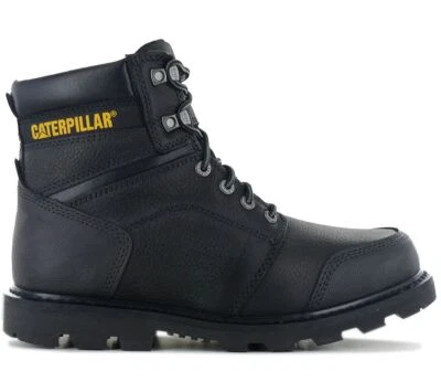 CAT Caterpillar Allerton Heritage Boots - Hombre Botas De Cuero Negros P725445 - Imagen 1 de 4