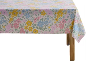 Tablecloth Vinyl Flannel Spring Easter Backed for Dining Room Kitchen Decor: - Picture 1 of 12