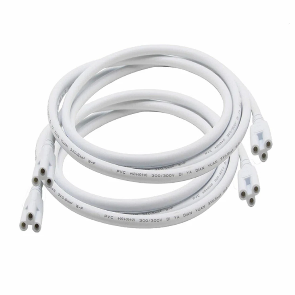 T5 T8 LED Connector Cable Lamp Fluorescent Bulbs Power Cord Wire Lamps - Image 1 of 4