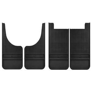 Husky Liners Black Front Rear 12" Rubber Mud Flaps for Select Ford Chevy GMC Ram - Picture 1 of 5