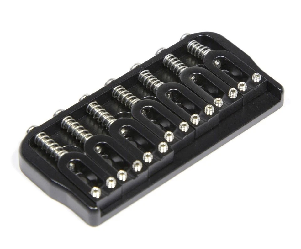 Hipshot 41070B 7-String Hardtail Fixed Electric Guitar Bridge .125" - BLACK - Image 1 of 1