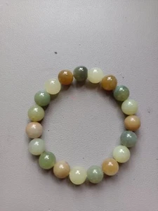 Various colors Hetian jade Bracelet 10mm Nephrite Hand String Minor blemishes - Picture 1 of 13